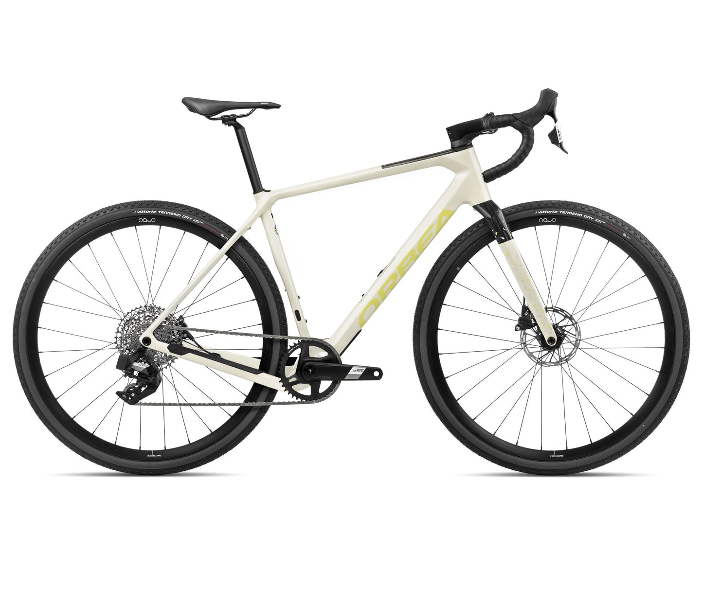 Gravel Orbea Terra M41eteam 1x Ivory White-Spicy Lime Gloss