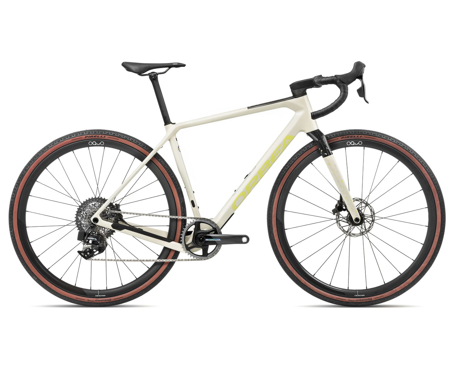 Gravel Orbea Terra M21eteam 1x Ivory White-Spicy Lime Gloss