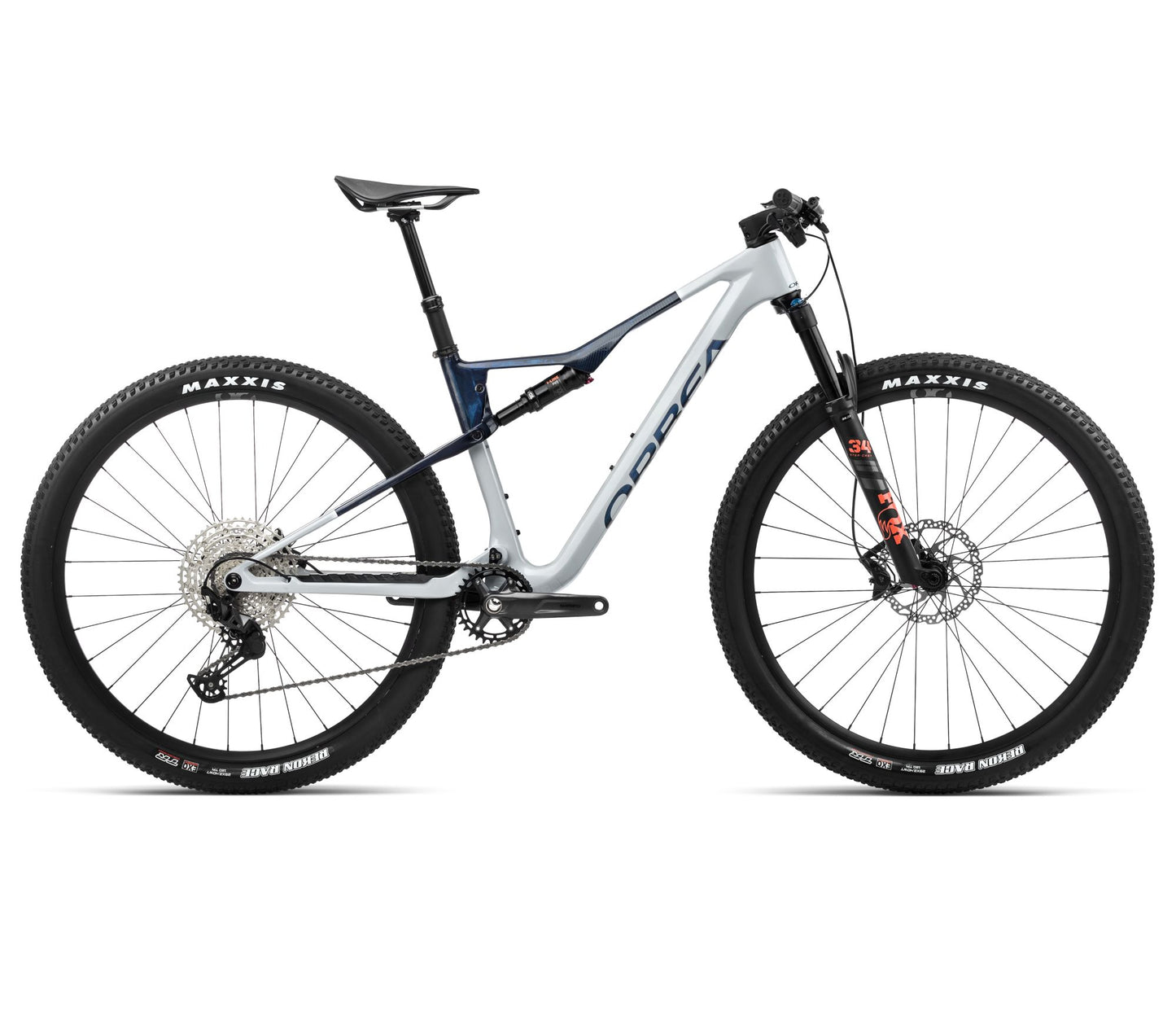 Heldämpad MTB Orbea OIZ M30 Halo Silver-Blue Carbon View Gloss