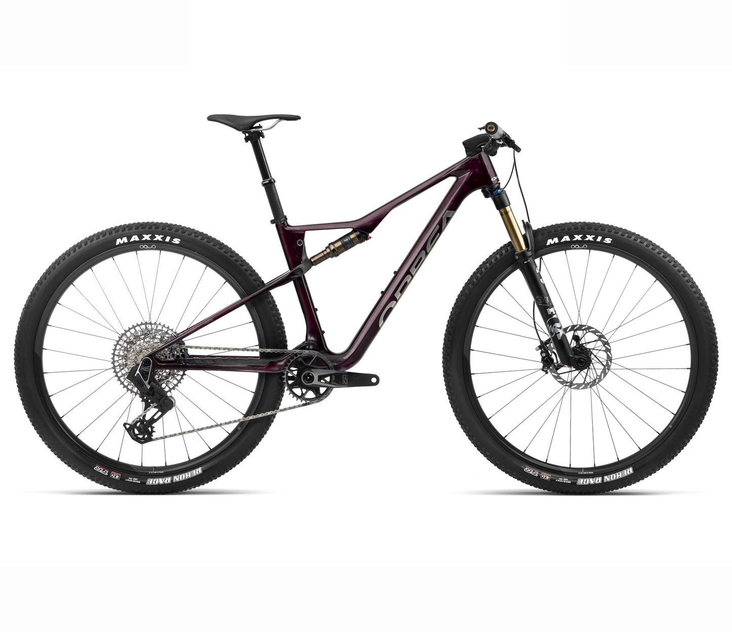 Heldämpad MTB Orbea OIZ M-TEAM AXS Wine Red Carbon View-Titan Gloss