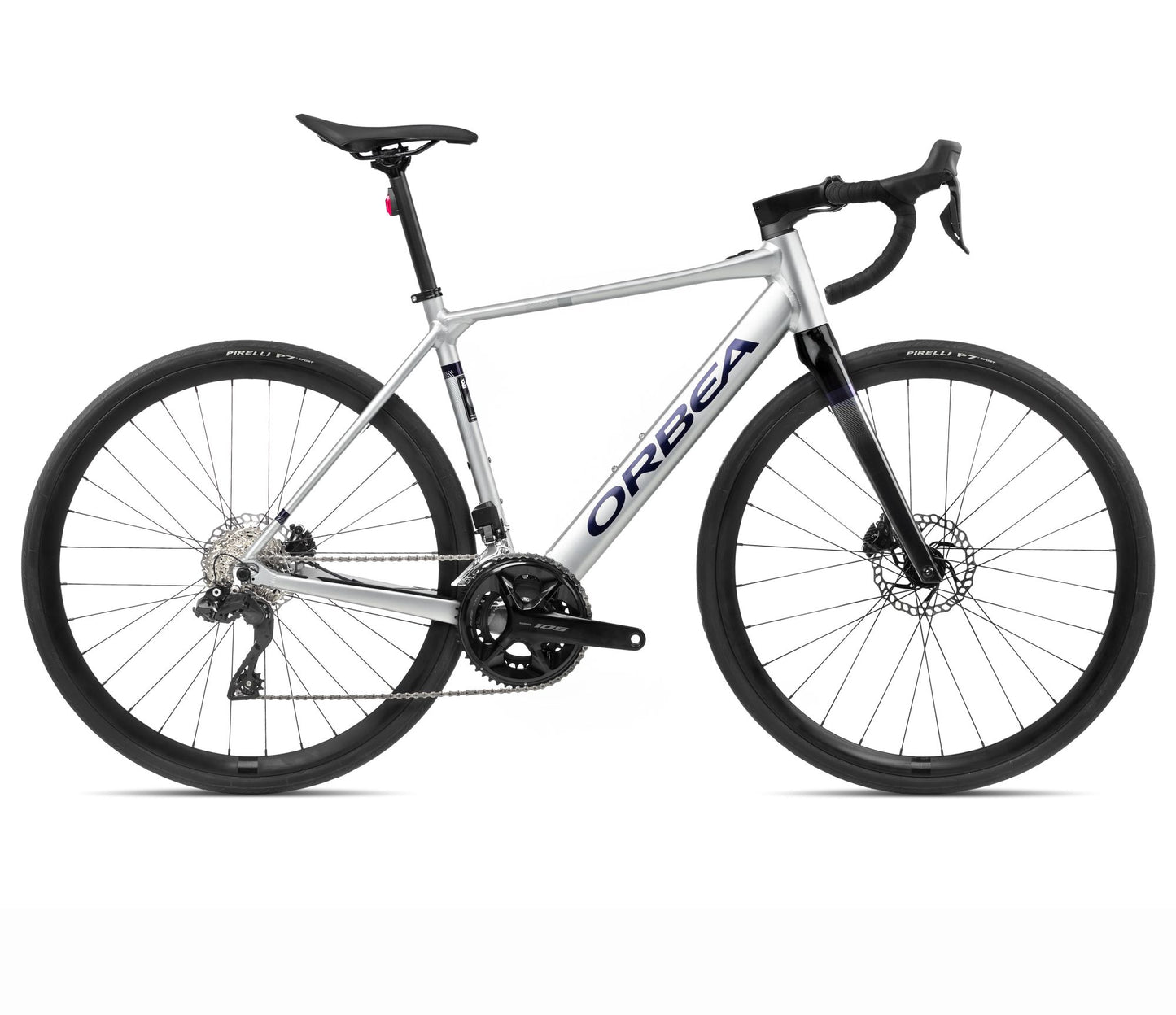 EL-Racer Orbea Gain D30i Metallic Silver Matt/Black Gloss