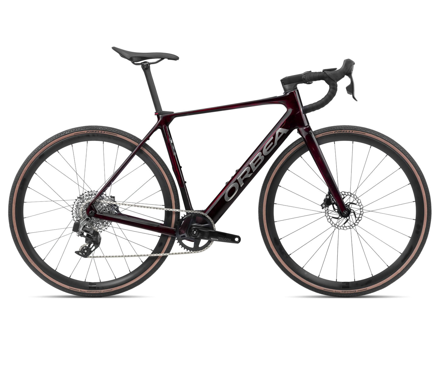 EL-Racer Orbea Gain M31e 1x Wine Red Carbon View