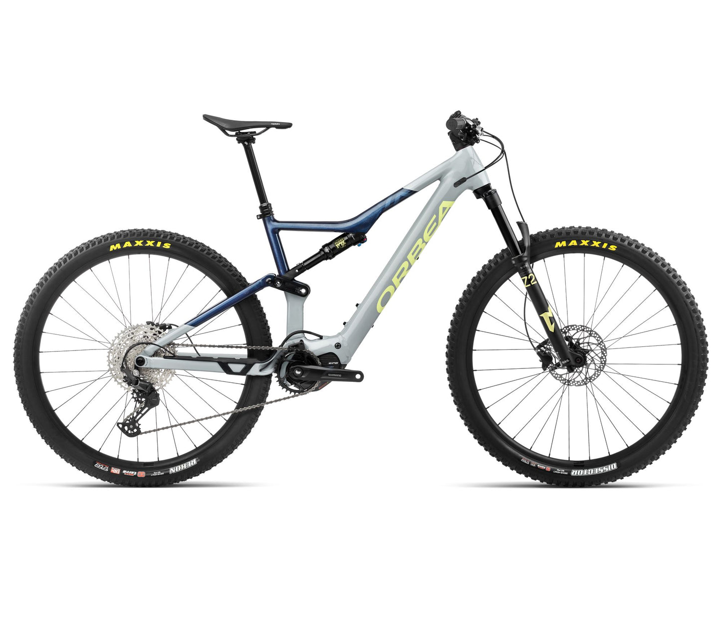 EL-MTB Orbea Rise H30 Iceberg Grey-Moondust Blue Gloss