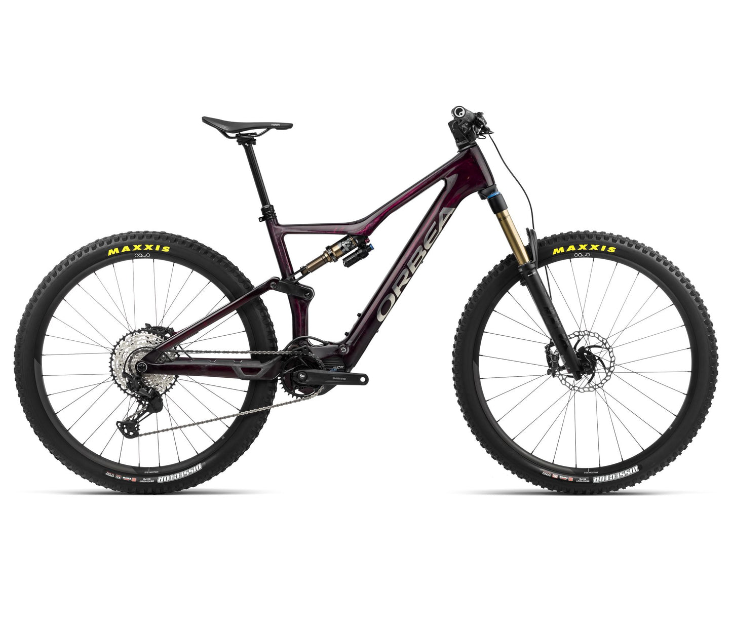 EL-MTB Orbea Rise M10 Wine Red Carbon View-Titan Gloss