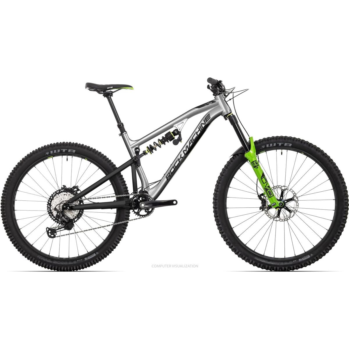 Enduro MTB Rock Machine Blizzard 90-297 RZ Silver/Svart