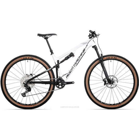 Heldämpad MTB Rock Machine Blizzard XCM 70-29 Blank Vit/Svart/Silver