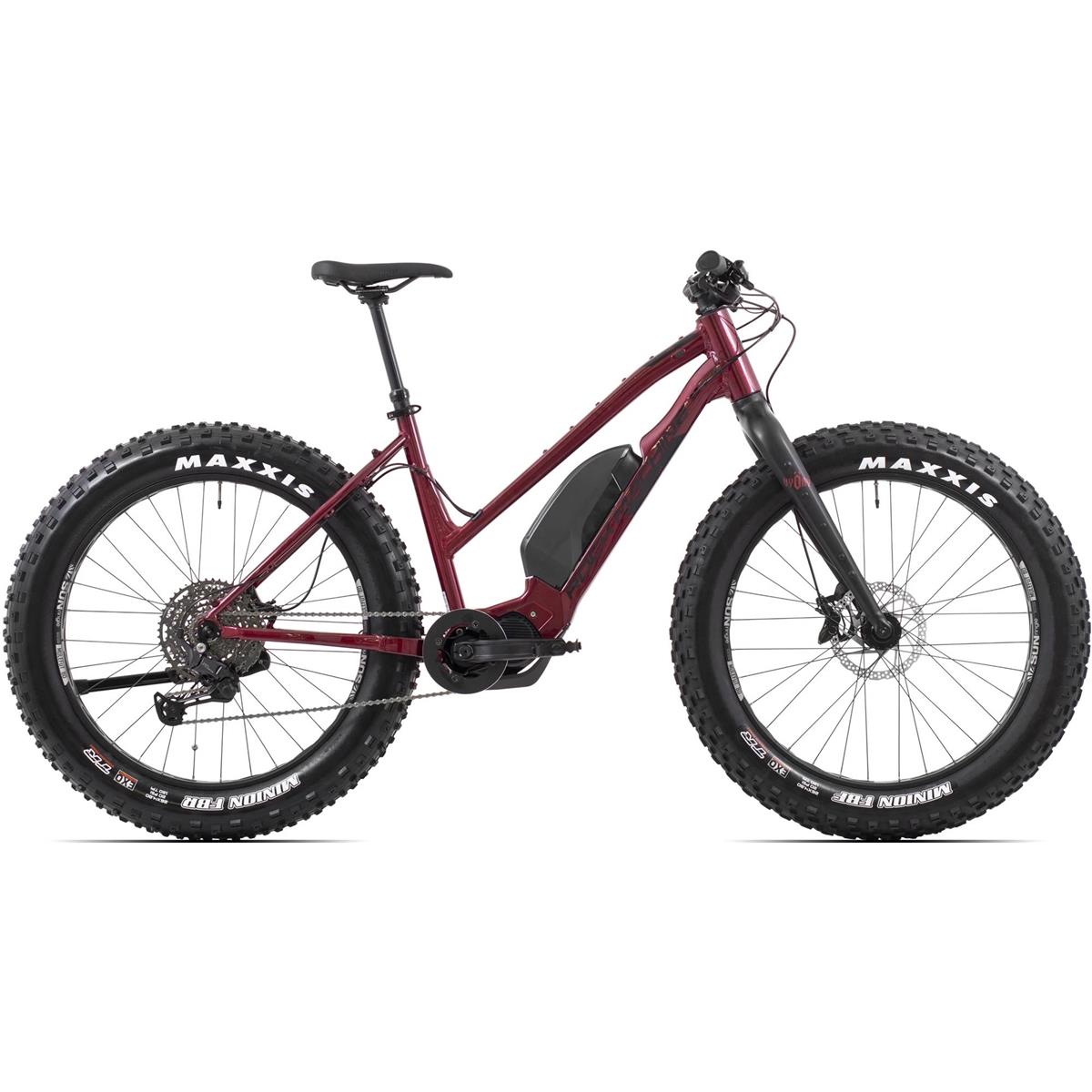 El-Fatbike Rock Machine Vyöry e70 S Easy Entry Dark Crimson