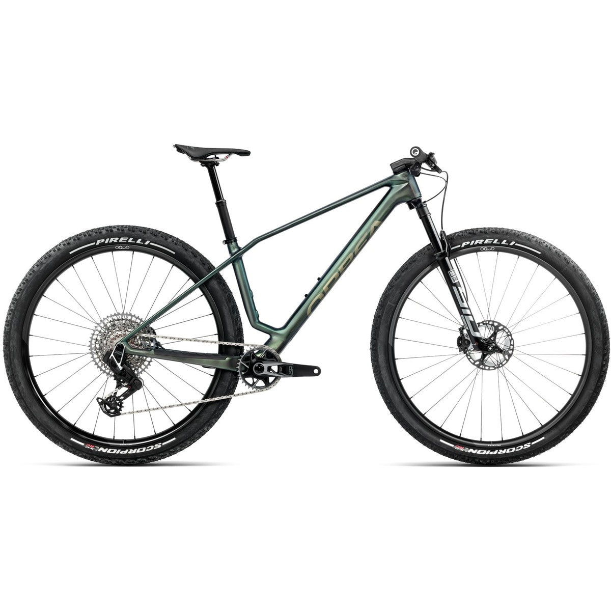 Hardtail MTB Orbea Alma M-Team AXS Seaweed Carbon View