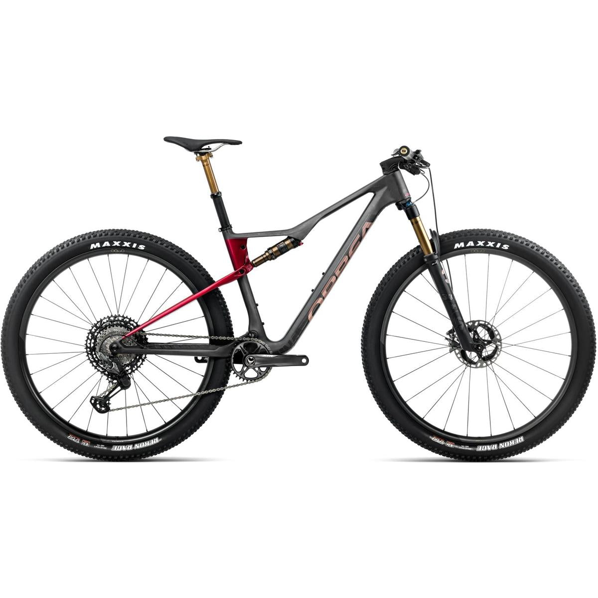 Heldämpad MTB Orbea Oiz M-Team Factory Diamond Carbon View/Cherry Red