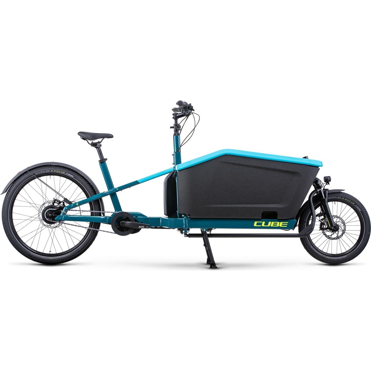 Lastcykel El Cube Cargo Hybrid 500Wh Blue/Lime