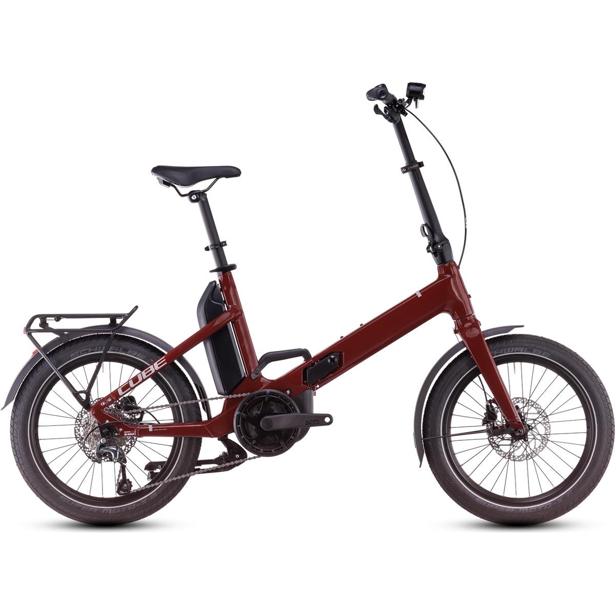 Elcykel Cube Fold Hybrid 500Wh Merlotred/Reflex