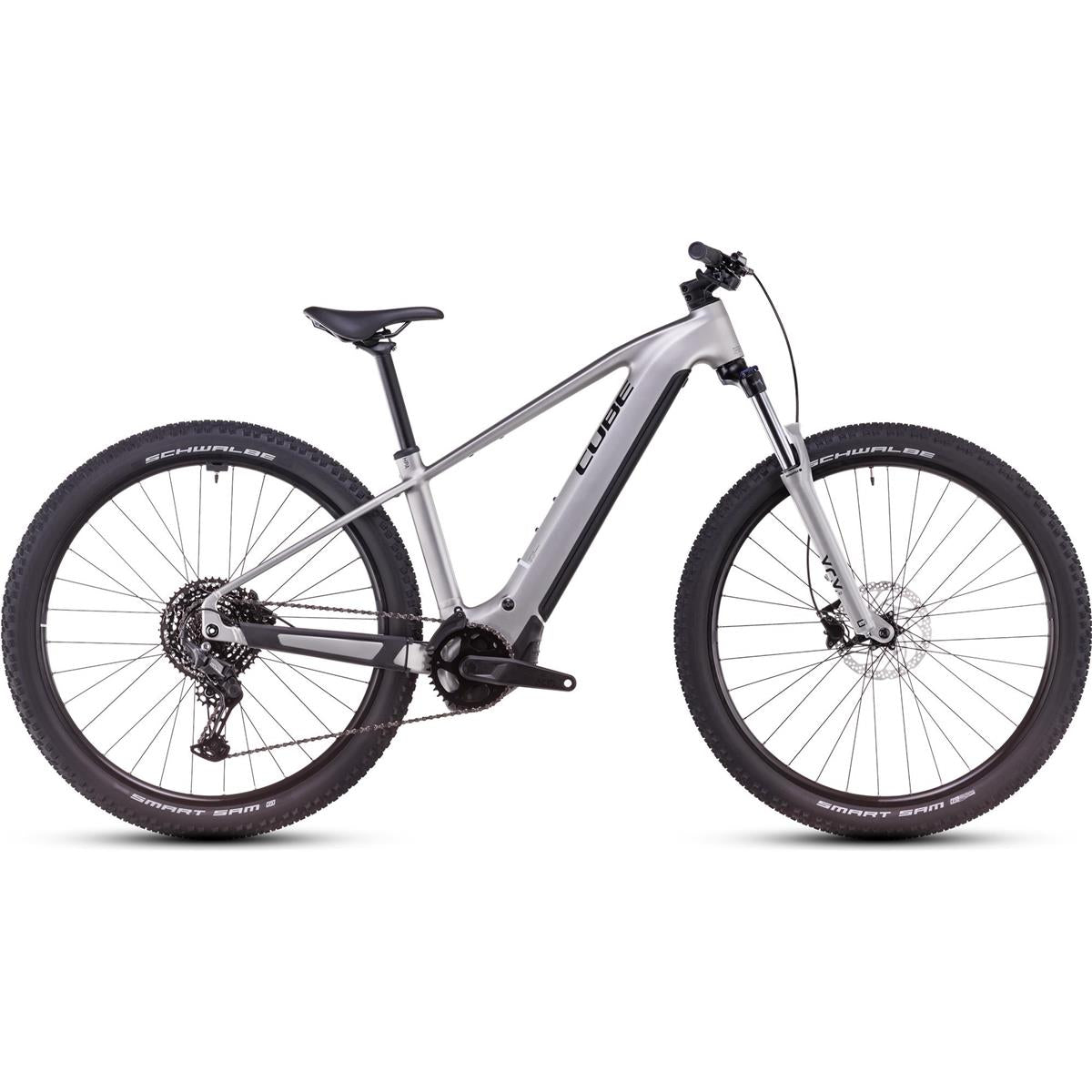 El MTB Cube Reaction Hybrid One 600Wh High Silver/Black