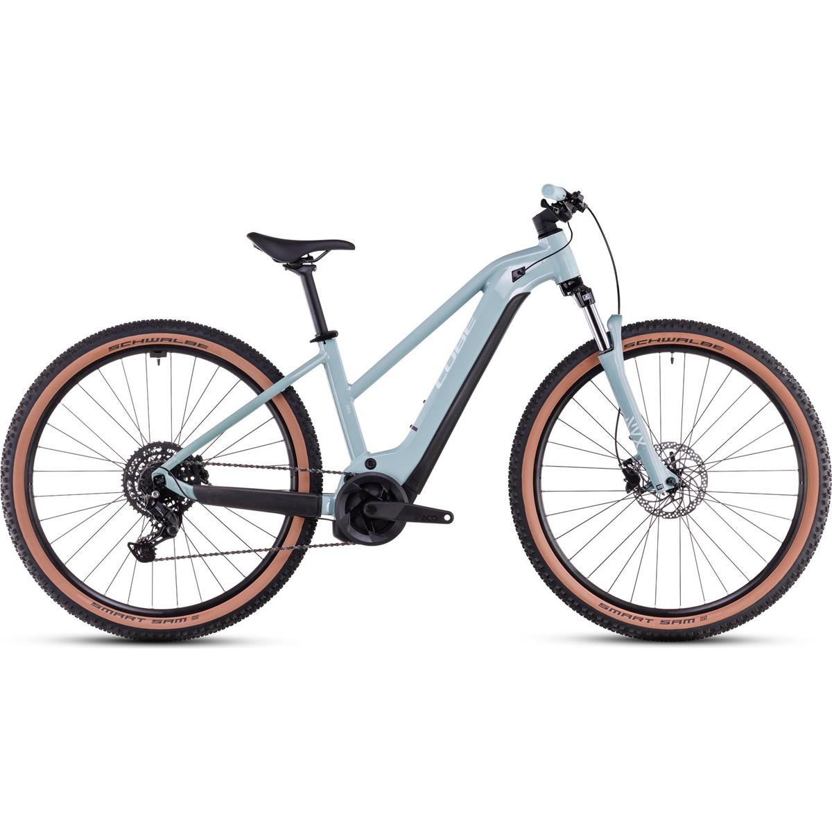 El MTB Cube Reaction Hybrid Performance 500Wh Mid Skylightblue/White