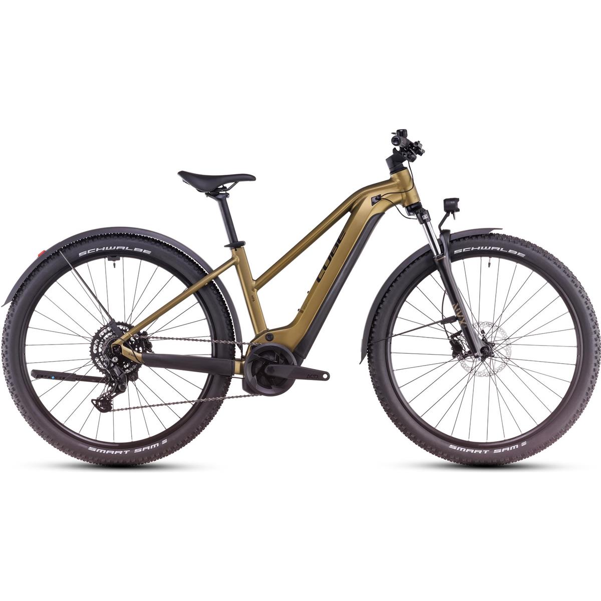 El MTB Cube Reaction Hybrid Performance Allroad 500Wh Mid Goldenlime/Black