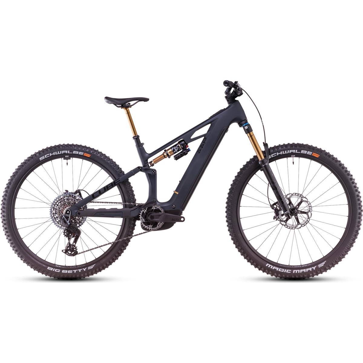 El MTB Cube Stereo Hybrid One44 HPC AT 800Wh Carbon/Gold