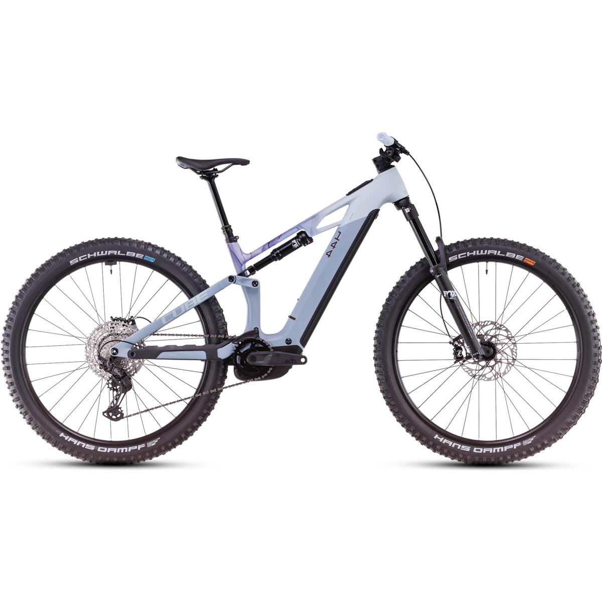 El MTB Cube Stereo Hybrid One44 HPC Race 800Wh Pigeonblue/Art