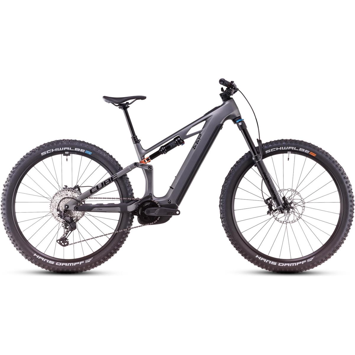 El MTB Cube Stereo Hybrid One44 HPC SLX 800Wh Slabgrey/Orange