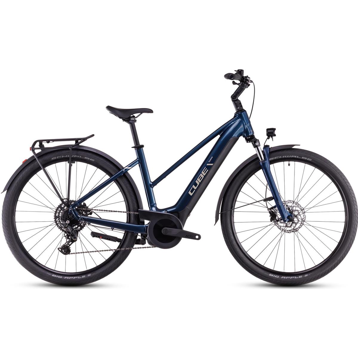 Elcykel Cube Touring Hybrid One0Wh Mid Deepsea/Chrome