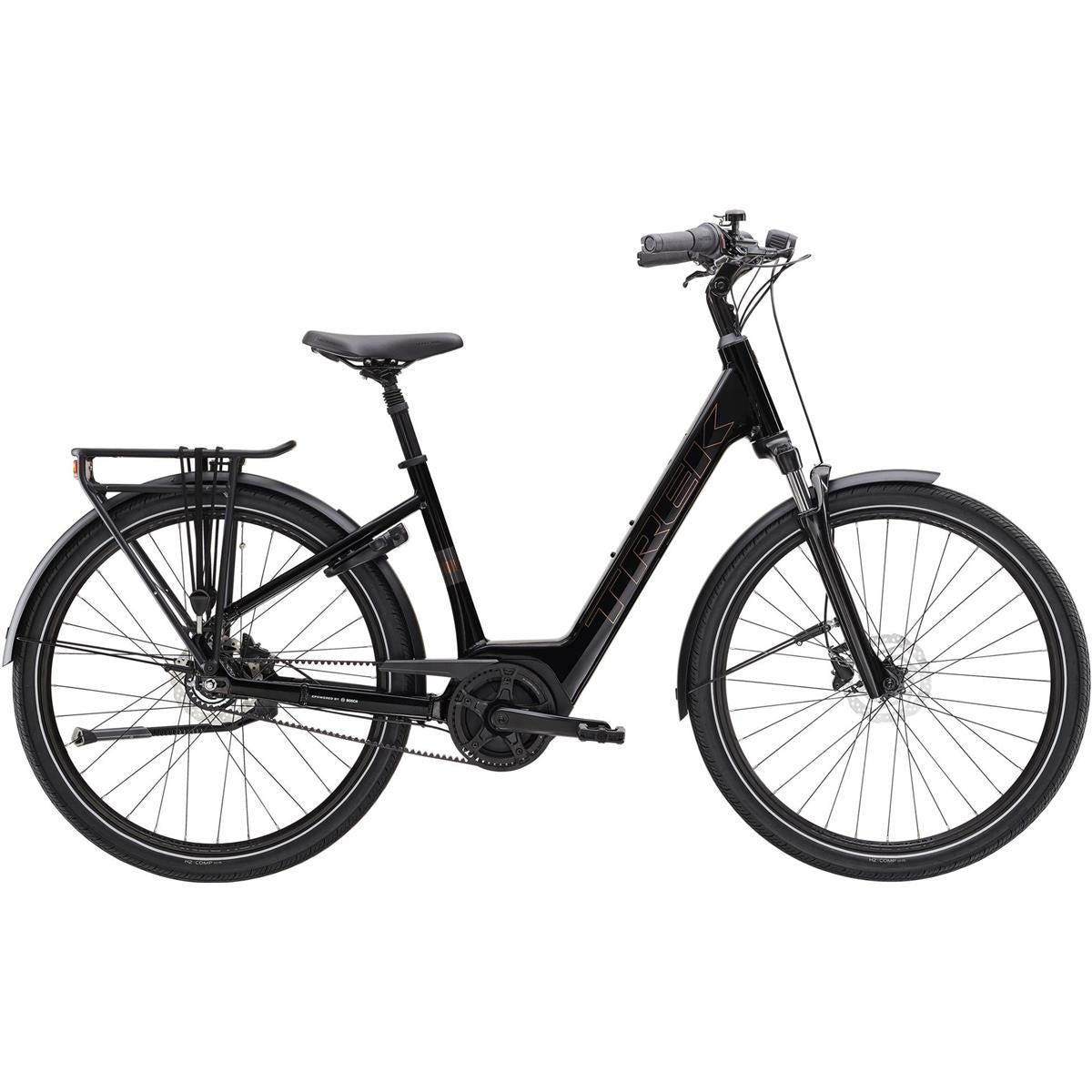 Elcykel Hybrid Trek District+ 2 Belt Lowstep Trek Black