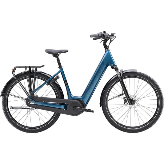 Elcykel Hybrid Trek District+ 3 Lowstep 400Wh Dark Aquatic