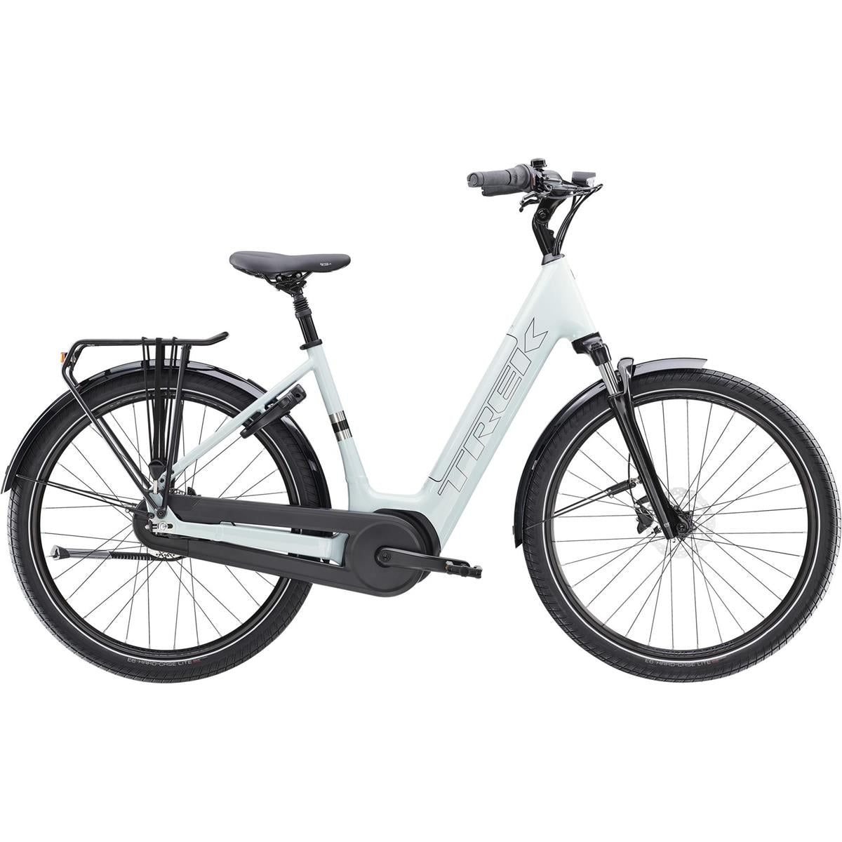 Elcykel Hybrid Trek District+ 3 Lowstep 400Wh Plasma Grey Pearl