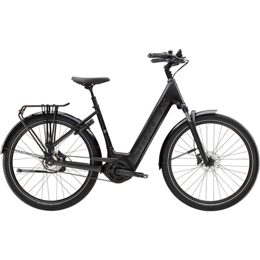 Elcykel Hybrid Trek District+ 4 Coaster Belt Lowstep 400Wh Trek Black Satin