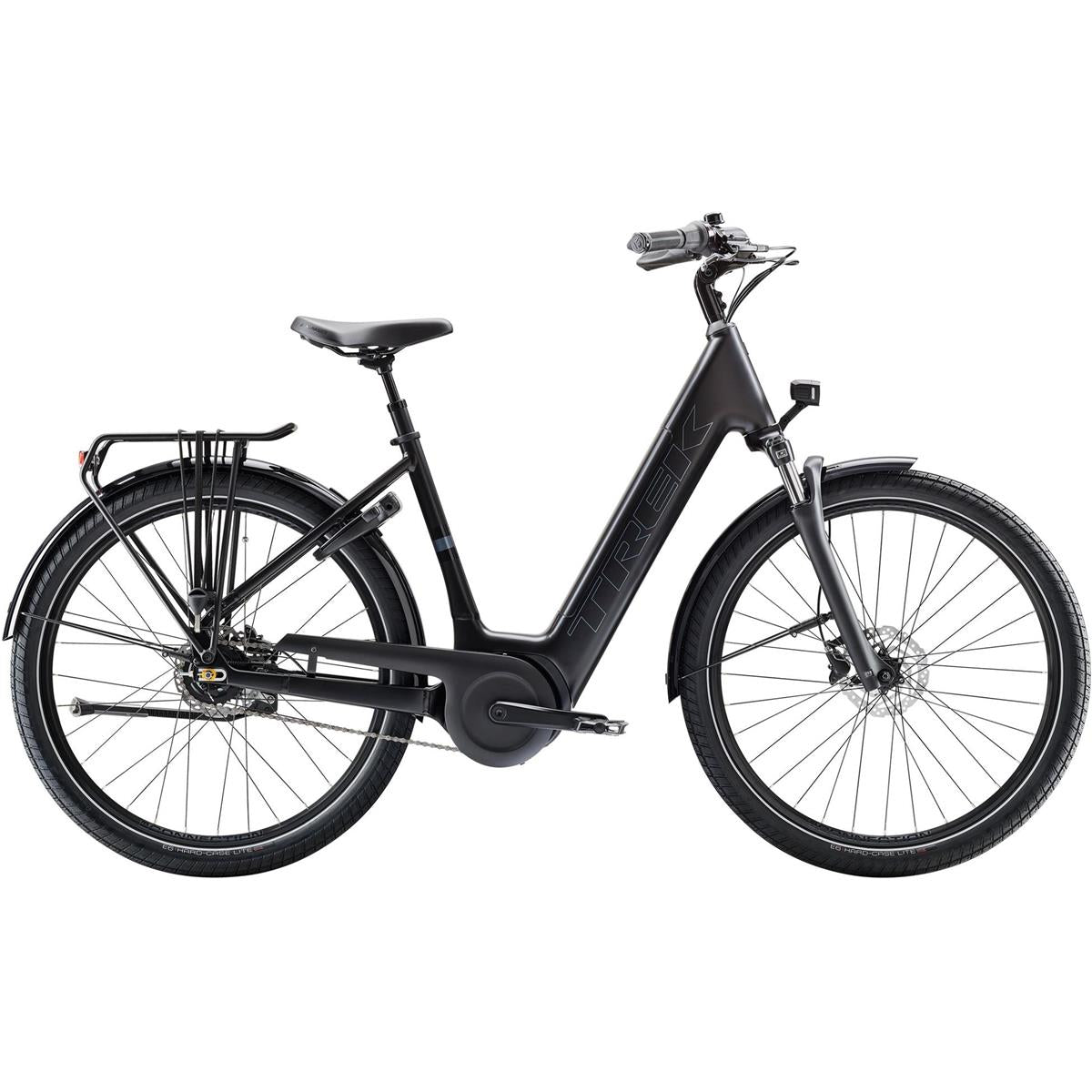 Elcykel Hybrid Trek District+ 4 Coaster Lowstep 545Wh Trek Black Satin
