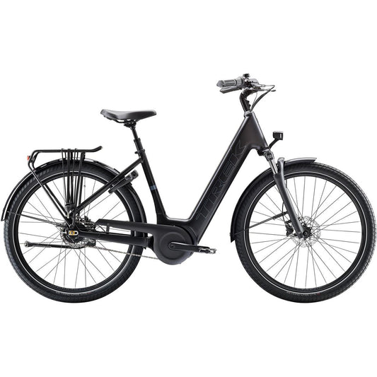 Elcykel Hybrid Trek District+ 4 Coaster Lowstep 725Wh Trek Black Satin