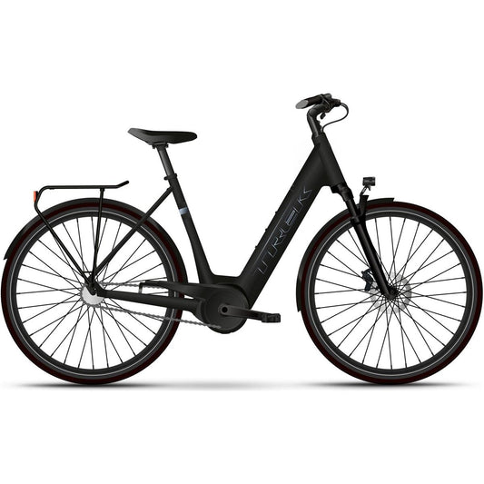 Elcykel Hybrid Trek District+ 4 Guard Lowstep 725Wh Trek Black Satin