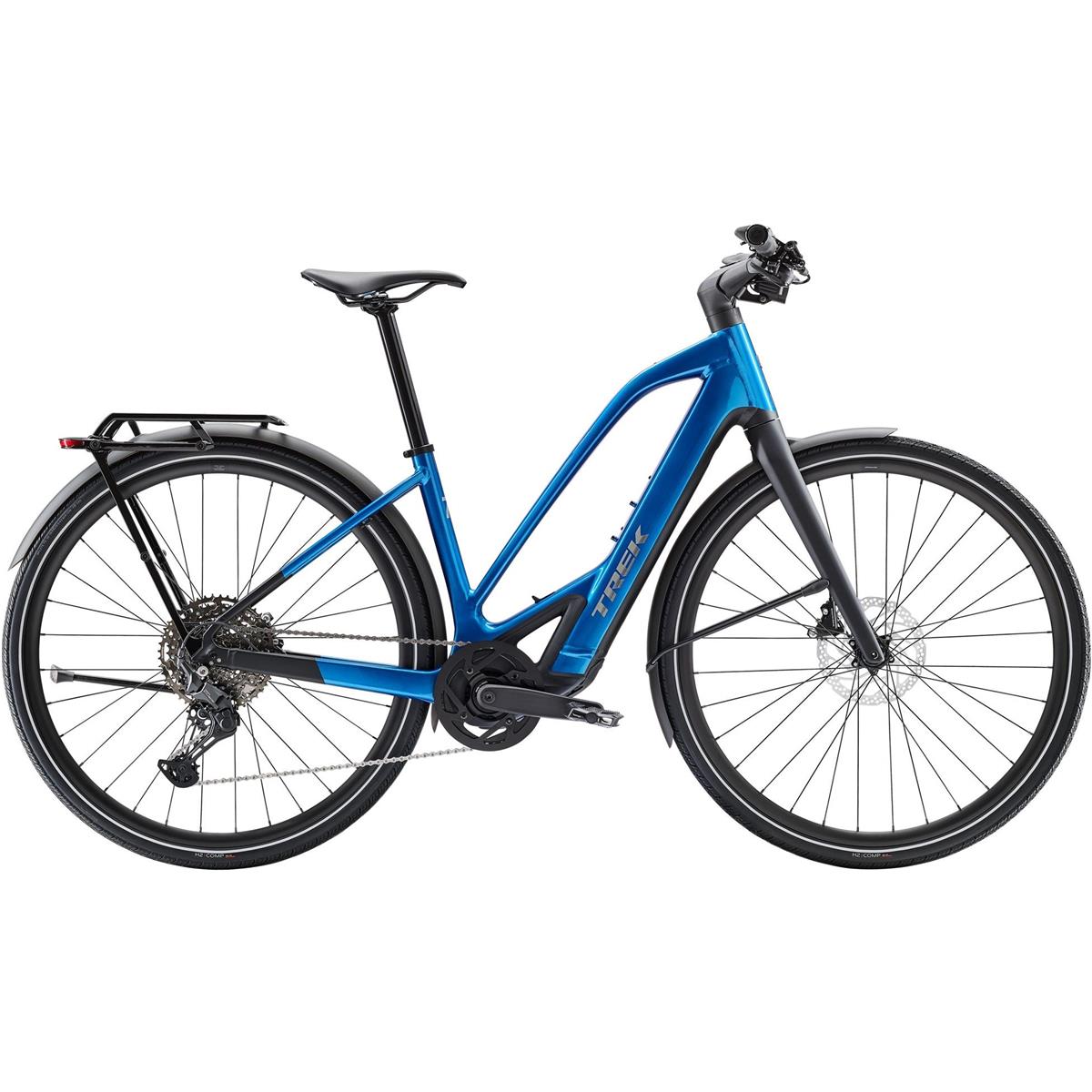Elcykel Hybrid Trek FX+ 7 Midstep Alpine Blue Gloss