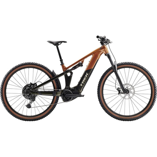 El MTB Trek Powerfly FS+ 4 Gen 4 Pennyflake/Black Olive