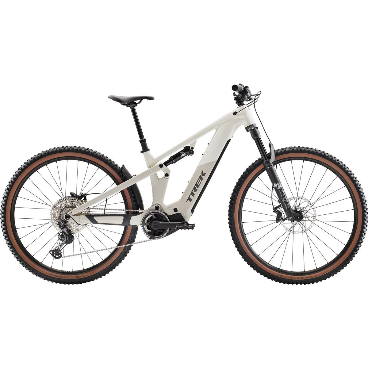 El MTB Trek Powerfly FS+ 6 Gen 4 Era White/Buff Beige