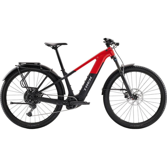 El MTB Trek Powerfly+ 4 Equipped Gen 5 Gloss Radioactive Red/Matte Dark St