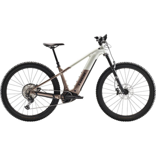El MTB Trek Powerfly+ 8 Gen 5 Satin Lunar Silver/Bronze Age