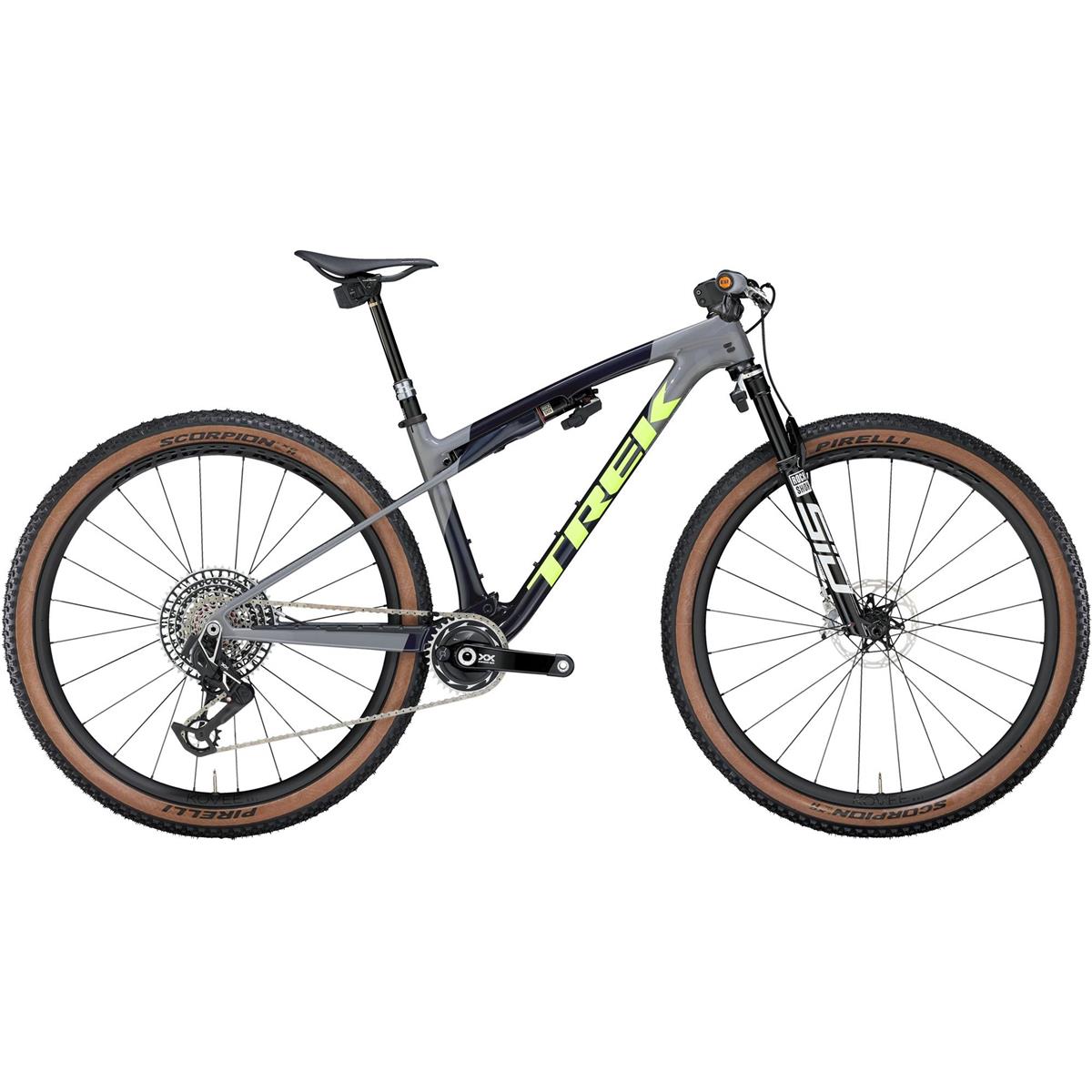 Heldämpad MTB Trek Supercaliber SLR 9.9 Flight Attendant Gen 2 Navy Carbon Smoke Blue/Slate Grey