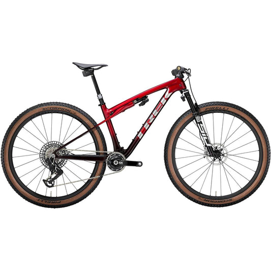 Heldämpad MTB Trek Supercaliber SLR 9.9 Flight Attendant Gen 2 Red Smoke/Drizzle