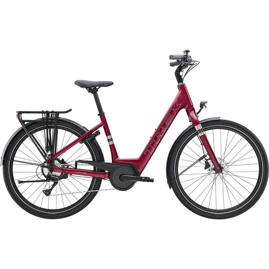 Elcykel Hybrid Trek Verve+ 1 Lowstep Matte Rage Red