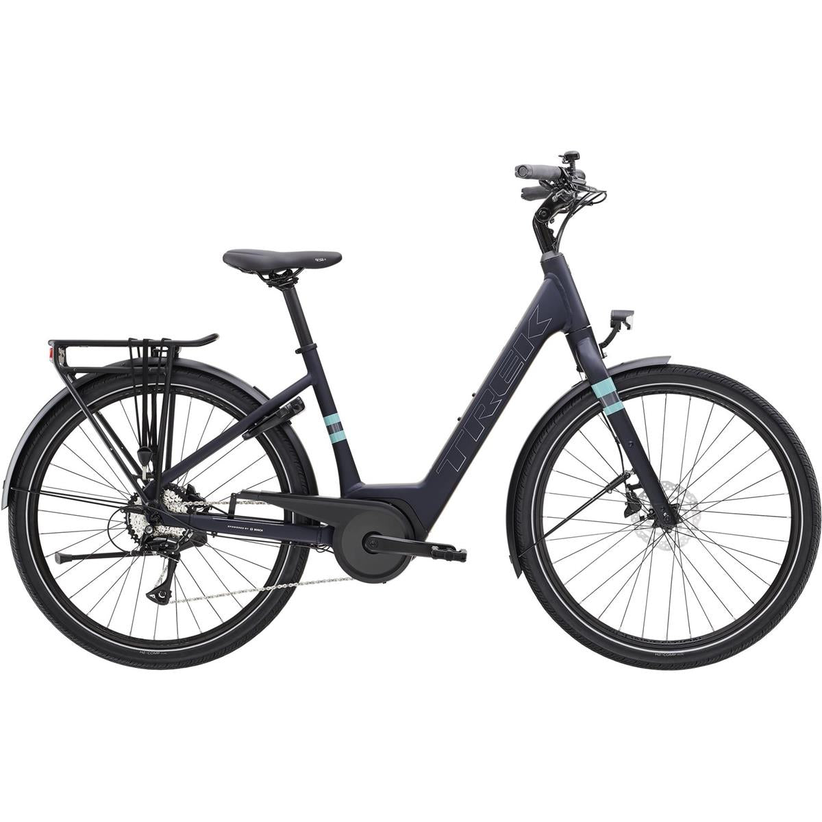 Elcykel Hybrid Trek Verve+ 1 Lowstep Matte Deep Dark Blue