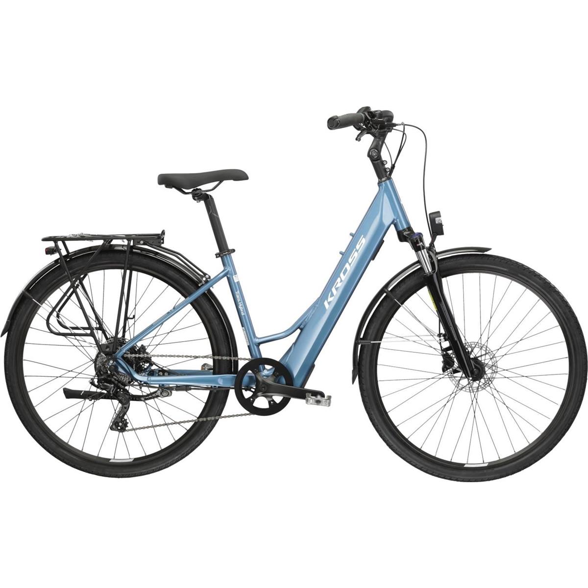 Elcykel hybrid Kross Trans Hybrid LS 1.0 Blue/White
