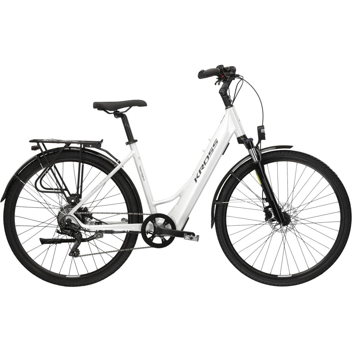 Elcykel hybrid Kross Trans Hybrid LS 1.0 Pearl/Black