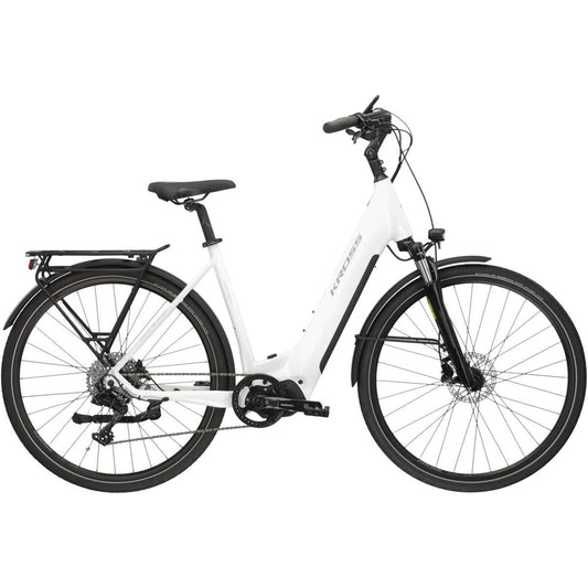 Elcykel hybrid Kross Trans Hybrid LS 5.0 Uni White/Silver