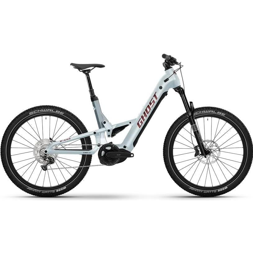 El MTB Ghost E-ASX Advanced Low Snow Blue/Shadow Grey Glossy