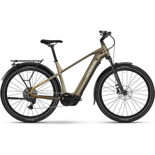 Elcykel hybrid Haibike Trekking 6.5 High Toffee/Sand/Silver Glossy