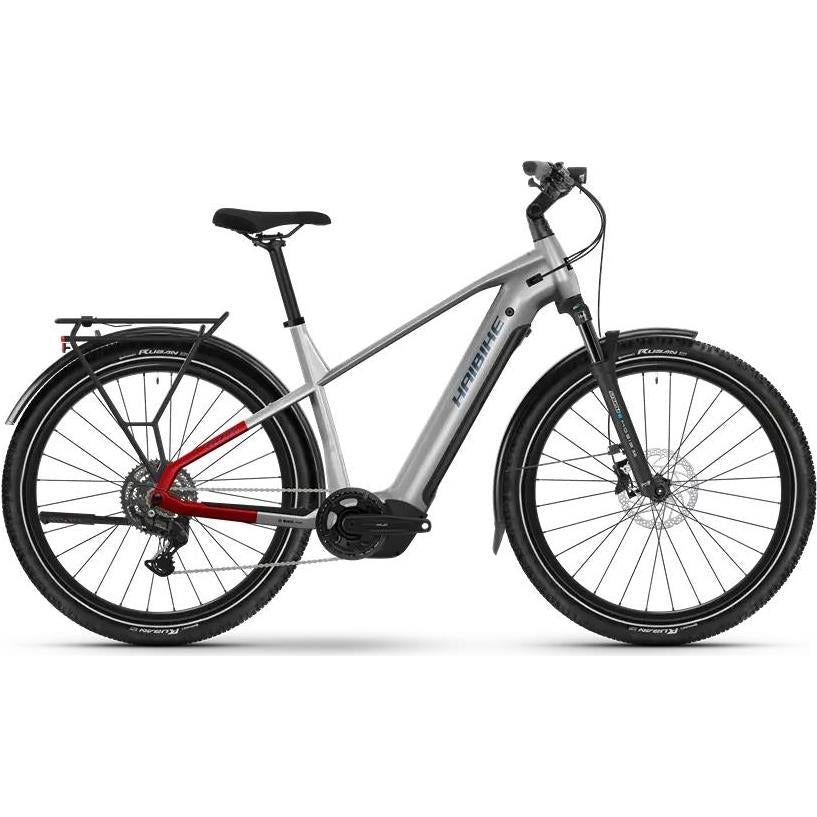 Elcykel hybrid Haibike Trekking 7 High Soft Grey/Red/Blue Glossy