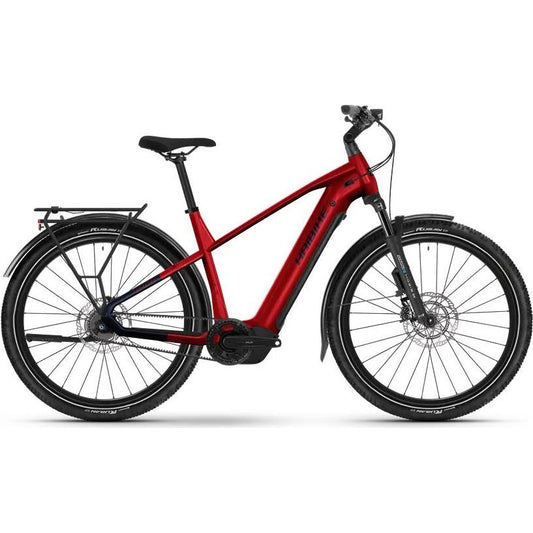 Elcykel hybrid Haibike Trekking 9 High Abs Dynamite Red/Blue Glossy
