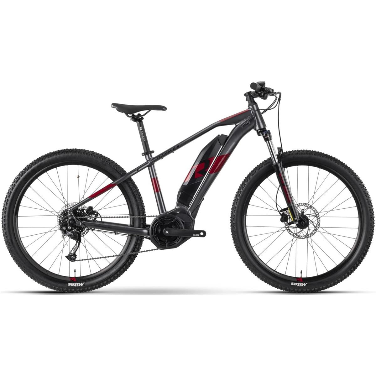 El MTB Raymon HardRay E 3.0 Antracite/Dark Red