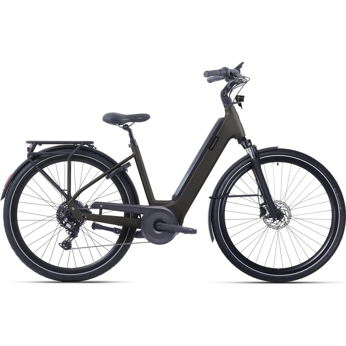 Hybridcykel el Frappé Fuzed Bp 9d Dark Brown Grey Gloss