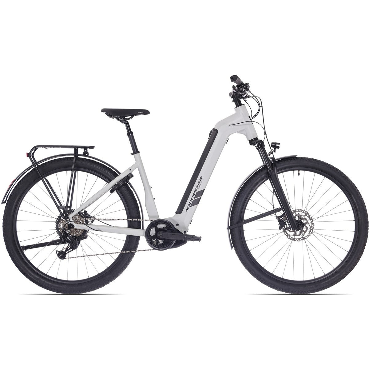 El MTB Rock Machine eRokk B70T Matte Limerock Grey