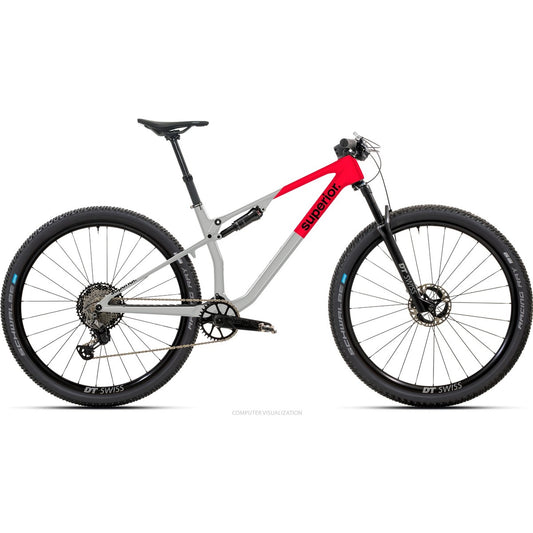Heldämpad MTB Superior XF 9.6 RC Coral Red/Gloss Grey