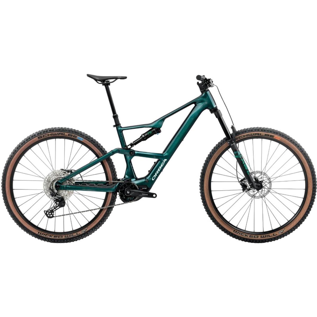El MTB Orbea RISE SL H30 Escape Green/Splash Ice Green